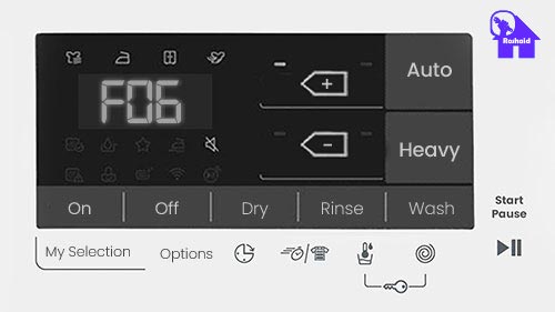 ارور F06 لباسشویی هایسنس
